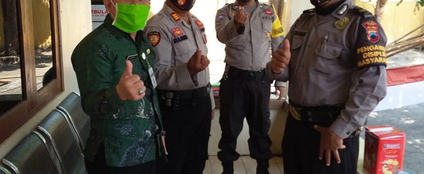 Koordinasi Lintas Sektor bersama Anggota Polsek Gajah dalam Cipta Kondisi Lingkungan Aman