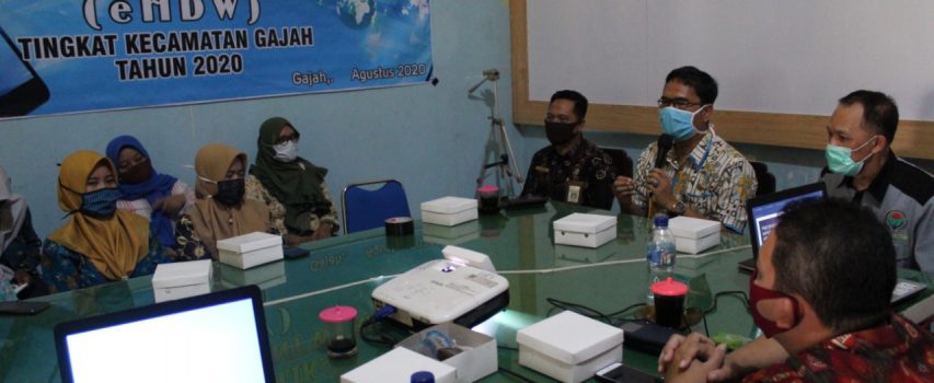 Pelatihan Aplikasi E-HDW Tingkat Kecamatan Gajah bagi KPM Desa